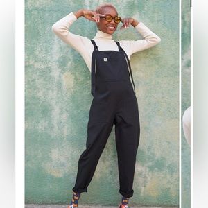 Lucy & Yak black organic cotton denim overall black sz M30 unisex